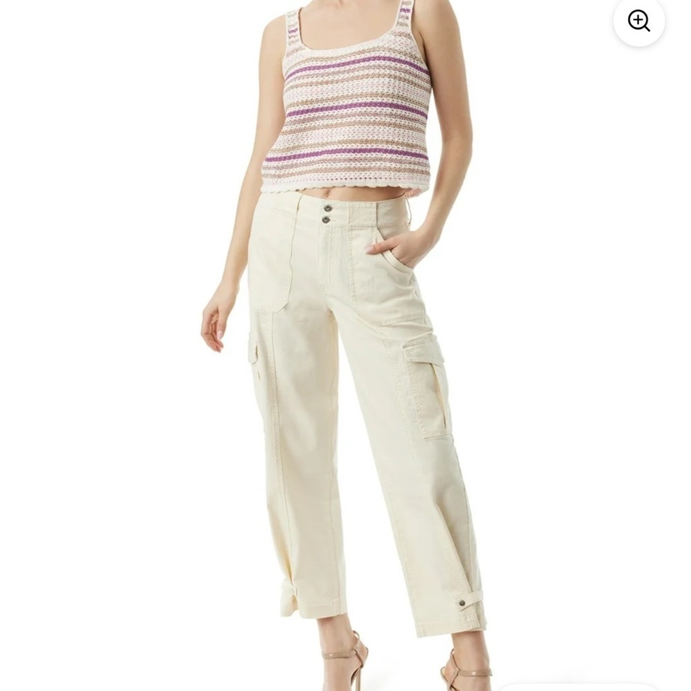 NWT Jessica Simpson women’s ecru Cargo Pants Size 14